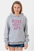BLACKPINK ROSE BRUNO MARS APT Grimelanj Kadın 3ip Kapşonlu Sweatshirt thumbnail 1