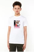 Black Pink Band Beyaz Çocuk Bisikletyaka Tshirt - 1