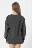 Mr Beast Lettern Füme Kadın 2ip Sweatshirt - 4