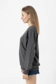 Mr Beast Lettern Füme Kadın 2ip Sweatshirt - 3