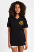 He Man Grayskull Brewing Co Logo Siyah Kadın V yaka Tshirt - 1