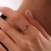 Ruby Oval Yüzük thumbnail 3
