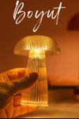Led Mum Kristal Tip Pil Dahil Dumansız Alev Ledli Yapay Dekoratif Mum Dekor Işığı Şeffaf PT429 - 7