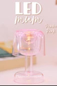 Led Mum İskandinav Tip Pil Dahil Dumansız Alev Ledli Yapay Dekoratif Mum Dekor Işığı Pembe PT428 - 2