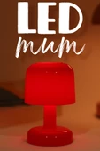 Led Mum İskandinav Tip Pil Dahil Dumansız Alev Ledli Yapay Dekoratif Mum Dekor Işığı Kırmızı PT427 - 1