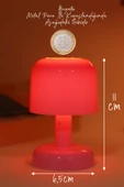 Led Mum İskandinav Tip Pil Dahil Dumansız Alev Ledli Yapay Dekoratif Mum Dekor Işığı Pembe PT427 - 5