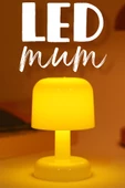 Led Mum İskandinav Tip Pil Dahil Dumansız Alev Ledli Yapay Dekoratif Mum Dekor Işığı Krem PT427 - 1