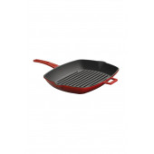 Lava Döküm Izgara Tava Metal Saplı 26x32 cm Kırmızı - 1