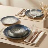 GÜRAL PORSELEN Camelia 24 Parça 6 Kişilik Yemek Takımı 3200 thumbnail 1