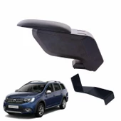 Dacia Logan MCV 2021 Delmesiz Çelik Ayaklı Siyah Kolçak Kol Dayama - 1