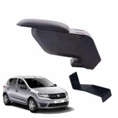 Dacia Sandero 2015 Delmesiz Çelik Ayaklı Siyah Kolçak Kol Dayama - 1