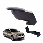 Renault Symbol 2019 Delmesiz Çelik Ayaklı Siyah Kolçak Kol Dayama - 1