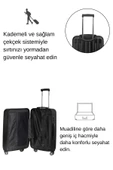 Kabin Boy %100 Polikarbon Valiz Parlak Siyah 1810 - 4