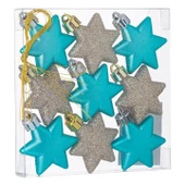Yıllbaşı Çam Ağacı Süsü Simli Ve Mat Yıldız Noel Ağacı Süsü 9 Lu  6 cm - 3
