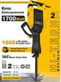 SGS PROFESYONEL ELEKTROPNOMATİK KIRICI SDS HEX 1700 WATT 60 JOULES 16 KG - 2