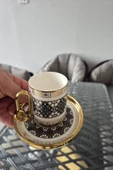 Kosova 6 Kişilik Porselen Kahve Fincan Takımı - 1