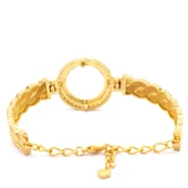 Çeyrekli Çerçeve Bileklik Altın Kaplama Zirkon Taşlı Kelepçe BLZ-126 thumbnail 4