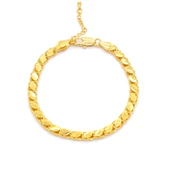 22 Ayar Altın Kaplama Arpa - Halep Model Kadın Bileklik BLK-170 thumbnail 1