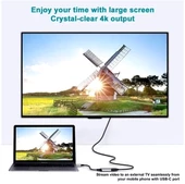 Type C To 4Kx2K Hdmi Çevirici Dönüştürücü Kablo ZR859 - 4