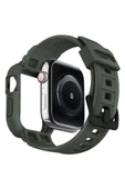 Spigen Apple Watch 45mm (Seri 9/8/7) Kılıf & Kordon Kayış Rugged Armor Pro Charcoal Gray - ACS00819 - 6