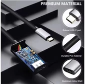 Type C To 4Kx2K Hdmi Çevirici Dönüştürücü Kablo ZR859 - 3