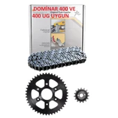 Dominar 400-400 Ug Zincir Dişli Seti Choho (Dişliler Ön 15T Arka 45T) Siyah Oringli Zincir Arasmto - 1