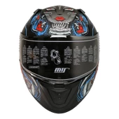 MTS M-201 MYTY BLUE GÜNEŞ VİZÖRLÜ KASK (SİYAH CAMLI) - 2