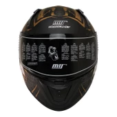 MTS M-201 ANUBIS GOLG GÜNEŞ VİZÖRLÜ KASK (SİYAH CAMLI) - 2