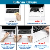 MacBook Air 13.3 A2179 A2337 M1 Touch ID Touchpad Trackpad Koruyucu Film Mat Ultra İnce thumbnail 7