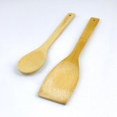 Bambu Spatula ve Bambu Servis Kaşığı 2li Set - 1