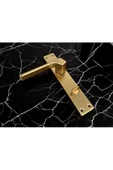 Zey Mat Altın Aynalı Wc Banyo Kapı Kolu İçeriden Sol Basar 1 Takım thumbnail 3