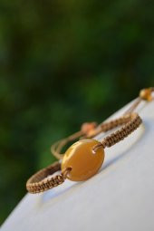 STONEAGE Akik Doğal Taş Makrome Spor Bileklik - 2