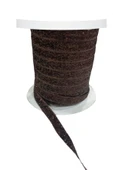 Kadife Kurdele Simli 1 cm Kahverengi 1 Metre - 1