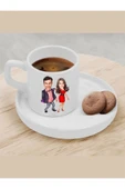 Özcan Tasarım Kişiye Özel Türk Kahvesi Fincanı Karikatür Sevgili Fincanı 2 - 1