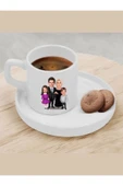 Özcan Tasarım Kişiye Özel Türk Kahvesi Fincanı Karikatür Tesettürlü Aile Fincanı - 1