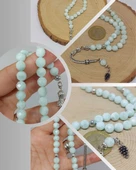 Larimar Taşı Üst Segment Faset Kesim 33lük Tesbih 8mm (42535) thumbnail 1