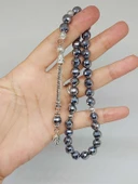 Terahertz Taşı Üst Segment Petek Kesim 33lük Tesbih 8mm (36520) thumbnail 5