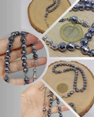 Terahertz Taşı Üst Segment Petek Kesim 33lük Tesbih 8mm (36520) thumbnail 1