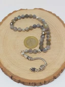 Labradorit Taşı Üst Segment Faset Kesim 33lük Tesbih 7.5mm (53080) thumbnail 6