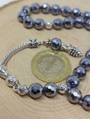 Terahertz Taşı Üst Segment Petek Kesim 33lük Tesbih 8mm (36520) thumbnail 3