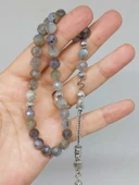 Labradorit Taşı Üst Segment Faset Kesim 33lük Tesbih 7.5mm (53080) thumbnail 5