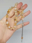 Sitrin Taşı Üst Segment Petek Kesim 33lük Tesbih 8mm (52830) thumbnail 5