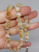 Sitrin Taşı Üst Segment Petek Kesim 33lük Tesbih 8mm (52830) thumbnail 2