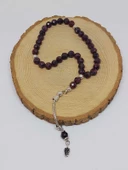 Lal (Granat) (Garnet) Taşı Üst Segment Faset Kesim 33lük Tesbih 8mm (42515) thumbnail 4