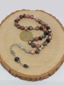 Rodonit Taşı Üst Segment Faset Kesim 33lük Tesbih 8mm (53078) thumbnail 6