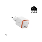 30W USB-C Ultra Mini Hızlı Şarj Aleti Samsung PPS / Isı Düşürücü GaN Destekli Akım Korumalı Güç Adaptörü iPhone & Android & iPad & MacBook Type-C White - ACH08449 - 1