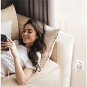 30W USB-C Ultra Mini Hızlı Şarj Aleti Samsung PPS / Isı Düşürücü GaN Destekli Akım Korumalı Güç Adaptörü iPhone & Android & iPad & MacBook Type-C White - ACH08449 - 6