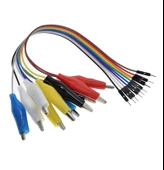 30cm 10 Pin Krokodil - Jumper Kablo (Erkek) thumbnail 1