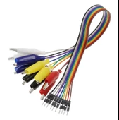 30cm 10 Pin Krokodil - Jumper Kablo (Erkek) thumbnail 3