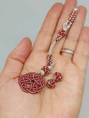 Bakır El İşi Kazaz Püskül & 2 Habbeli Takım (55724) thumbnail 1